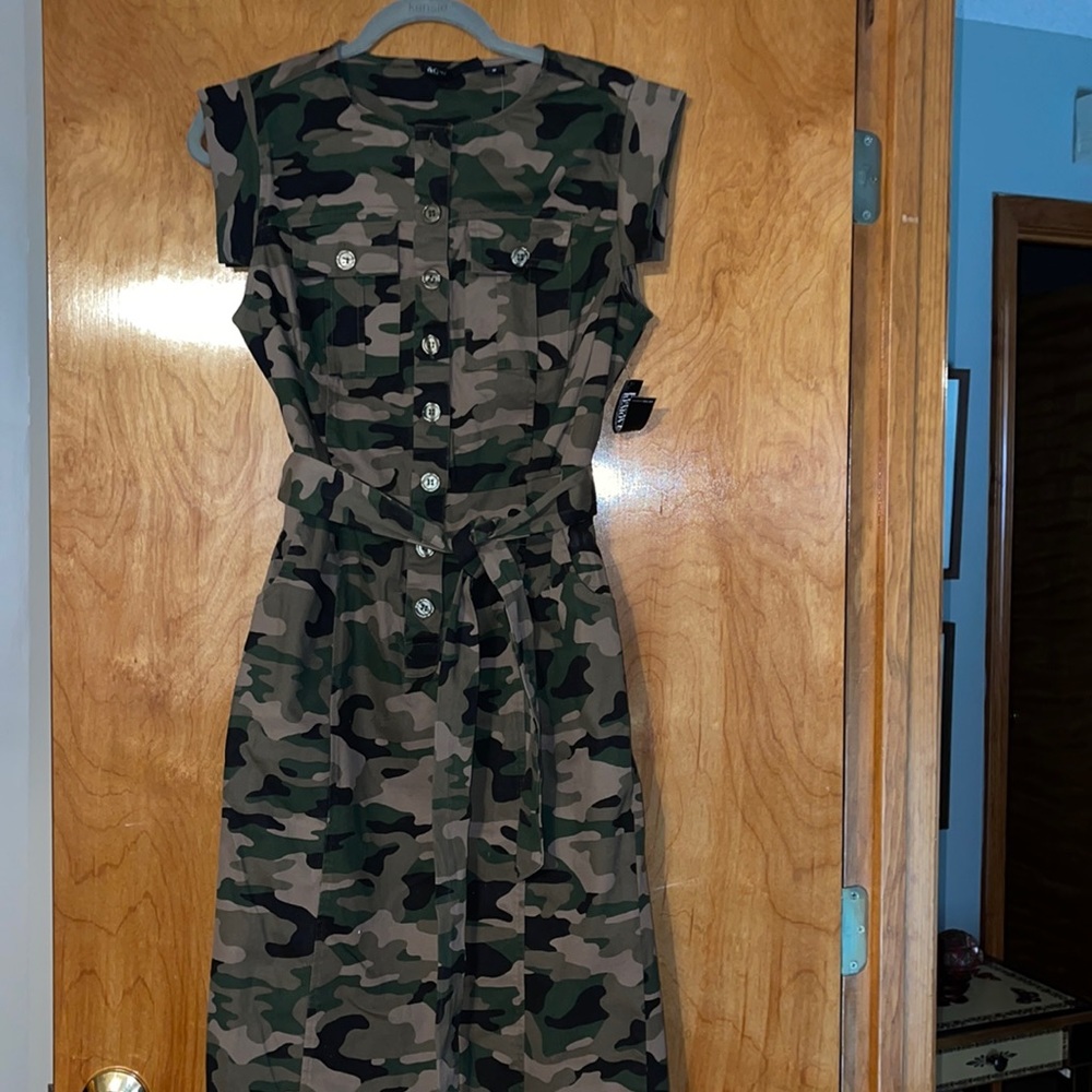 NY&C Stretch camo dress